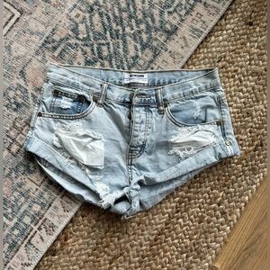 one teaspoon low rise denim shorts